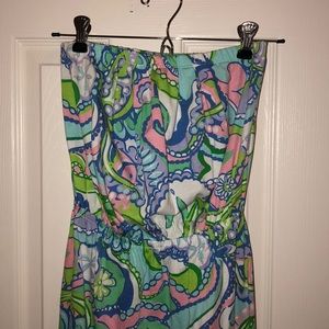 Lilly Pulitzer Strapless Dress/ Beach Coverup
